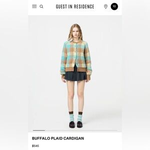 Guest In Residence XS Buffalo Plaid Cardigan